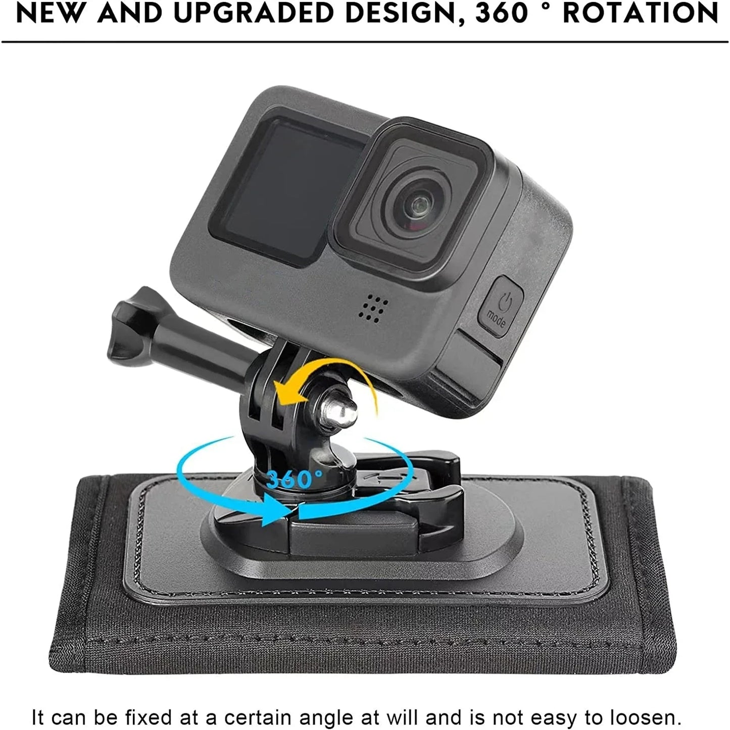 360° Backpack Shoulder Strap Mount for GoPro & Action Cameras
