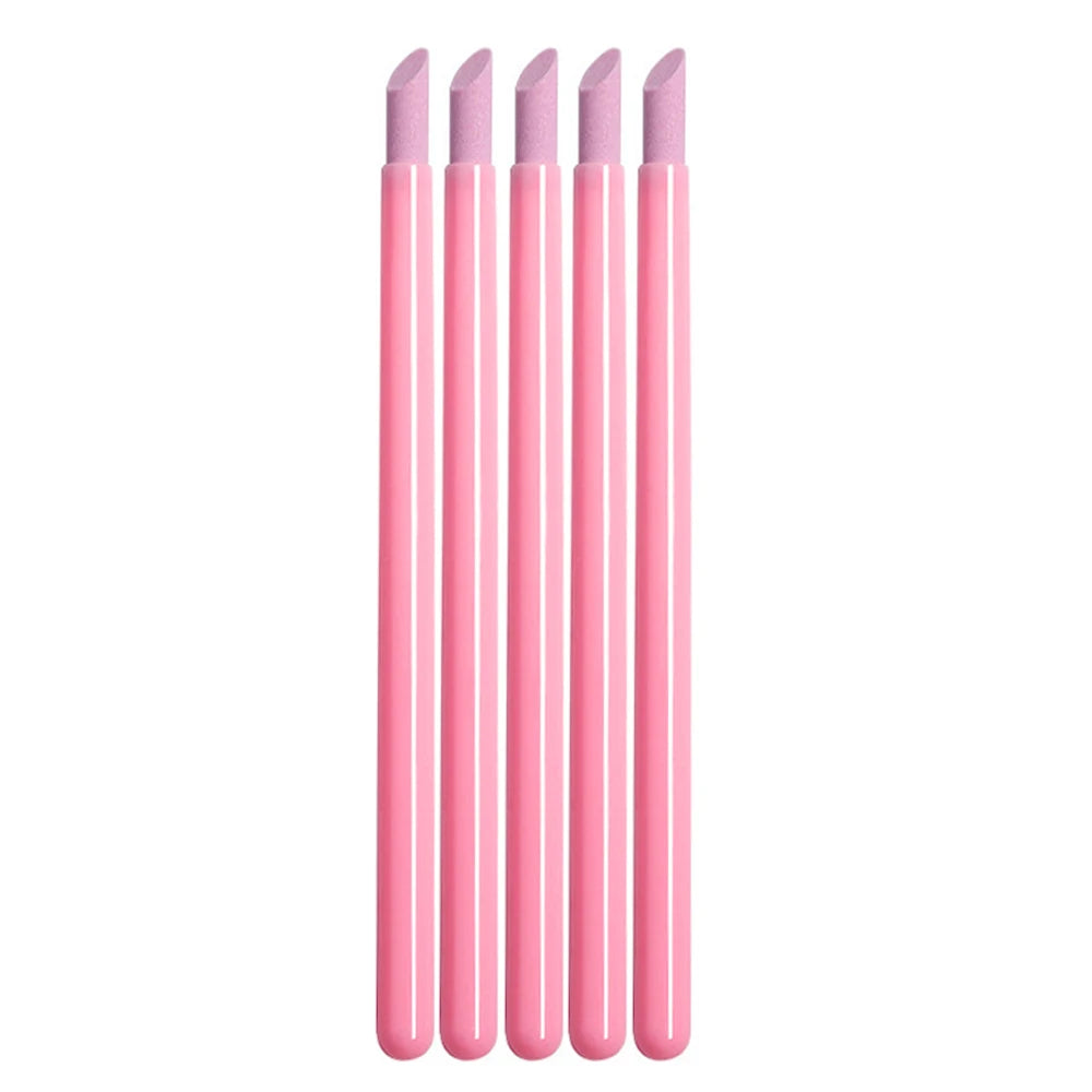 5pcs Portable Quartz Nail Grinding Pen, Nail Art Cuticle Dead Skin Remover, Nail Manicure Stick, Nail Files Accessories Tool Peaceful Pleasures Health and Wellness Pink