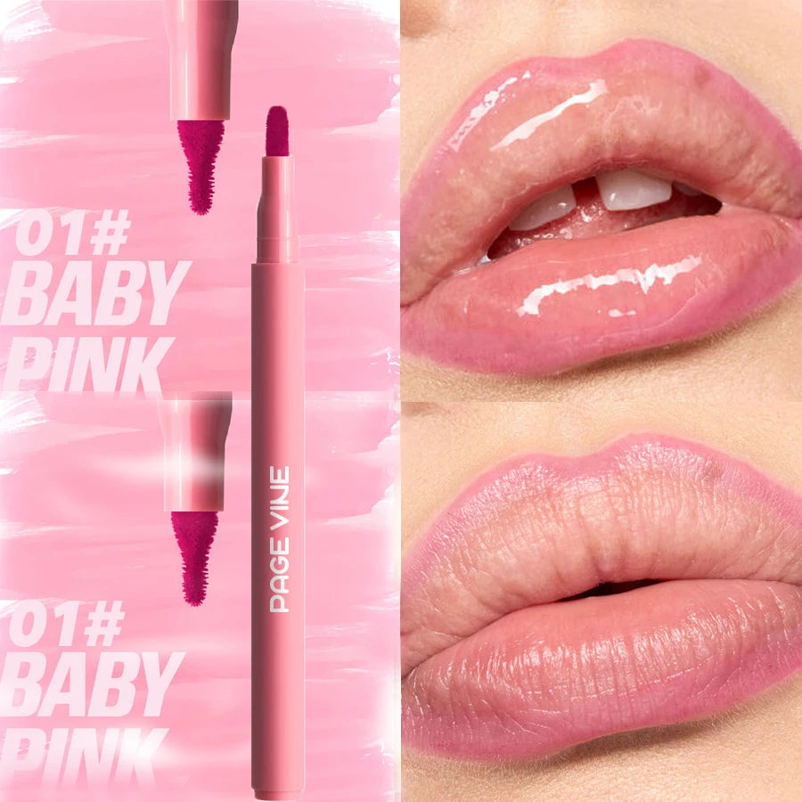 Velvet Matte Waterproof Lip Liner Pencil – Nude & Cherry Red