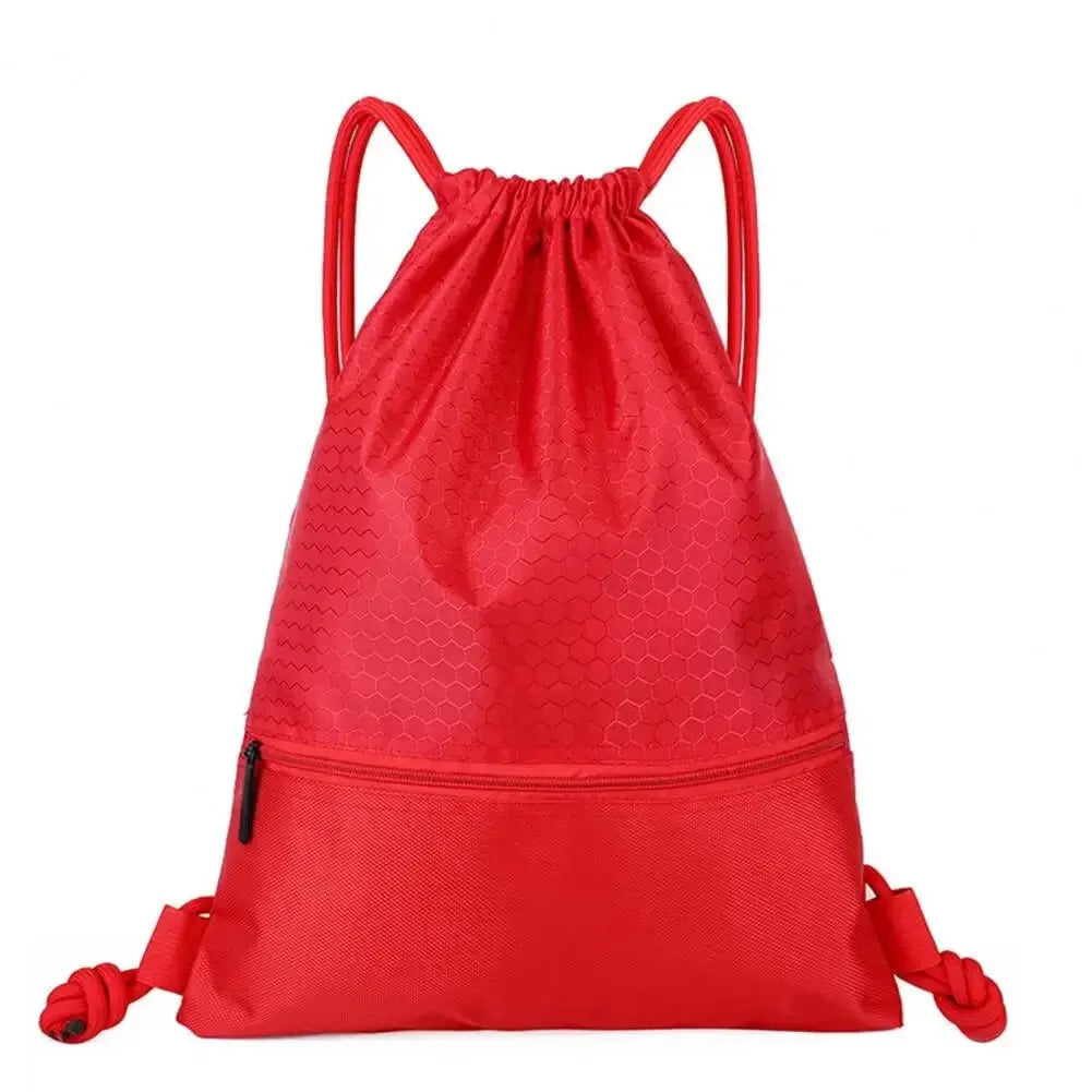 Large Drawstring Backpack – Nylon Gym, Basketball & Sports Bag