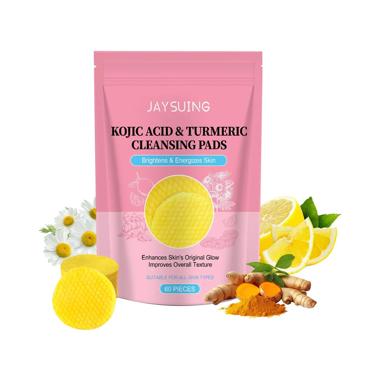 Turmeric Exfoliating Facial Pads – Anti-Acne & Deep Cleanse
