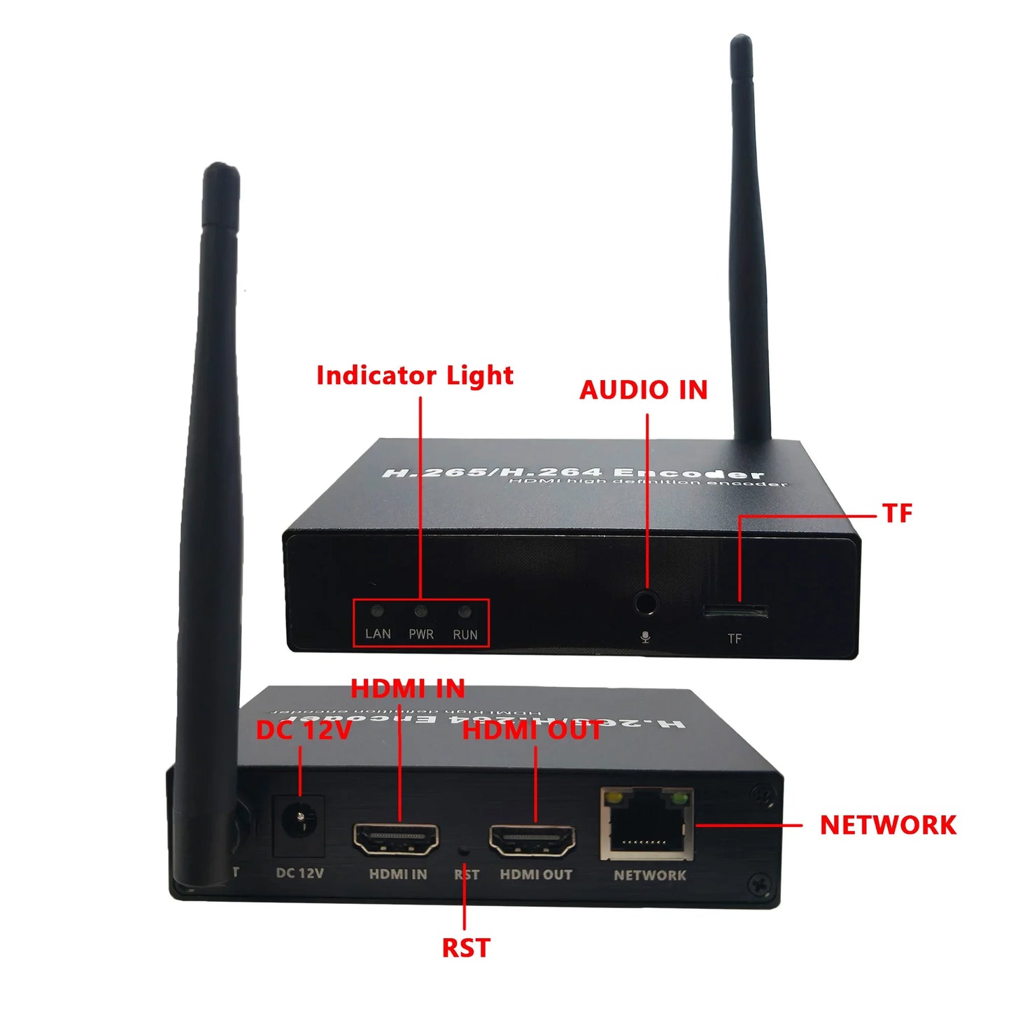 4K H.265 H.264 WiFi Video Encoder RTMP RTSP SRT HLS ONVIF
