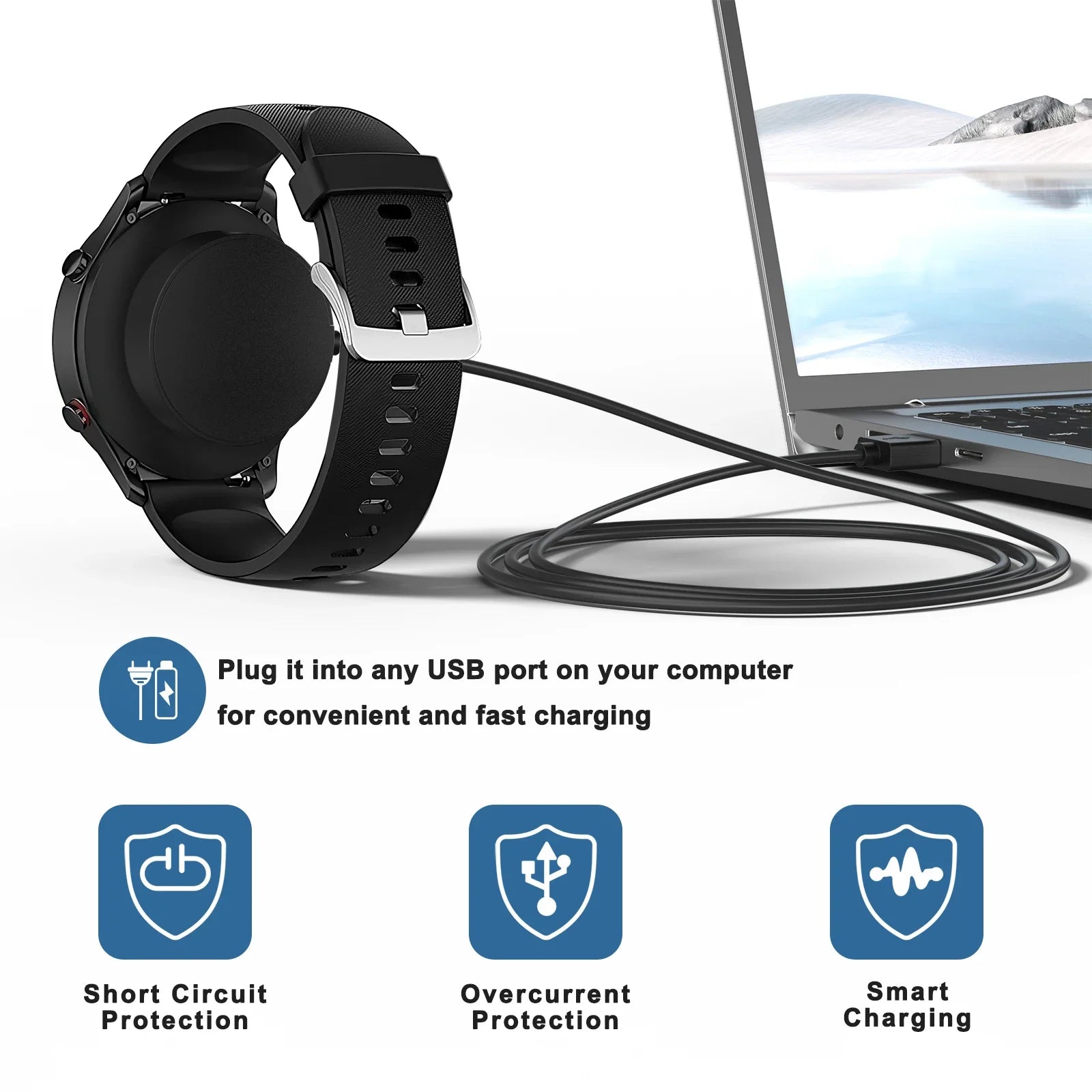 USB Charging Dock for Xiaomi Mi Watch S1 Active Color 2 Sport Peaceful Pleasures Health and Wellness