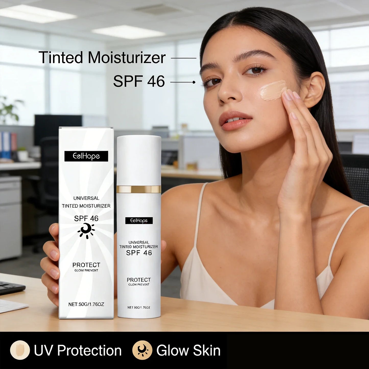 EELHOPE Tinted Moisturizer Sunscreen – Lightweight Brightening