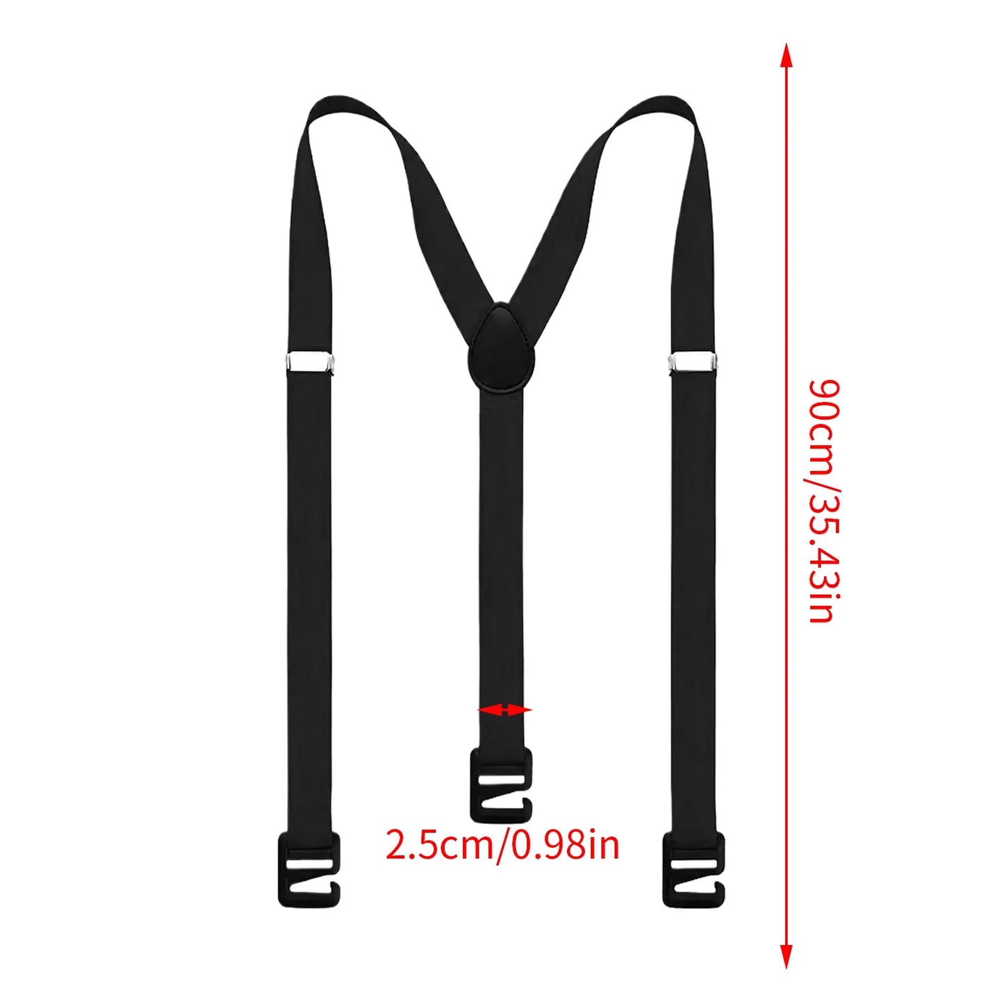 Men's Heavy Duty Y-Back Suspenders – Adjustable Elastic Braces