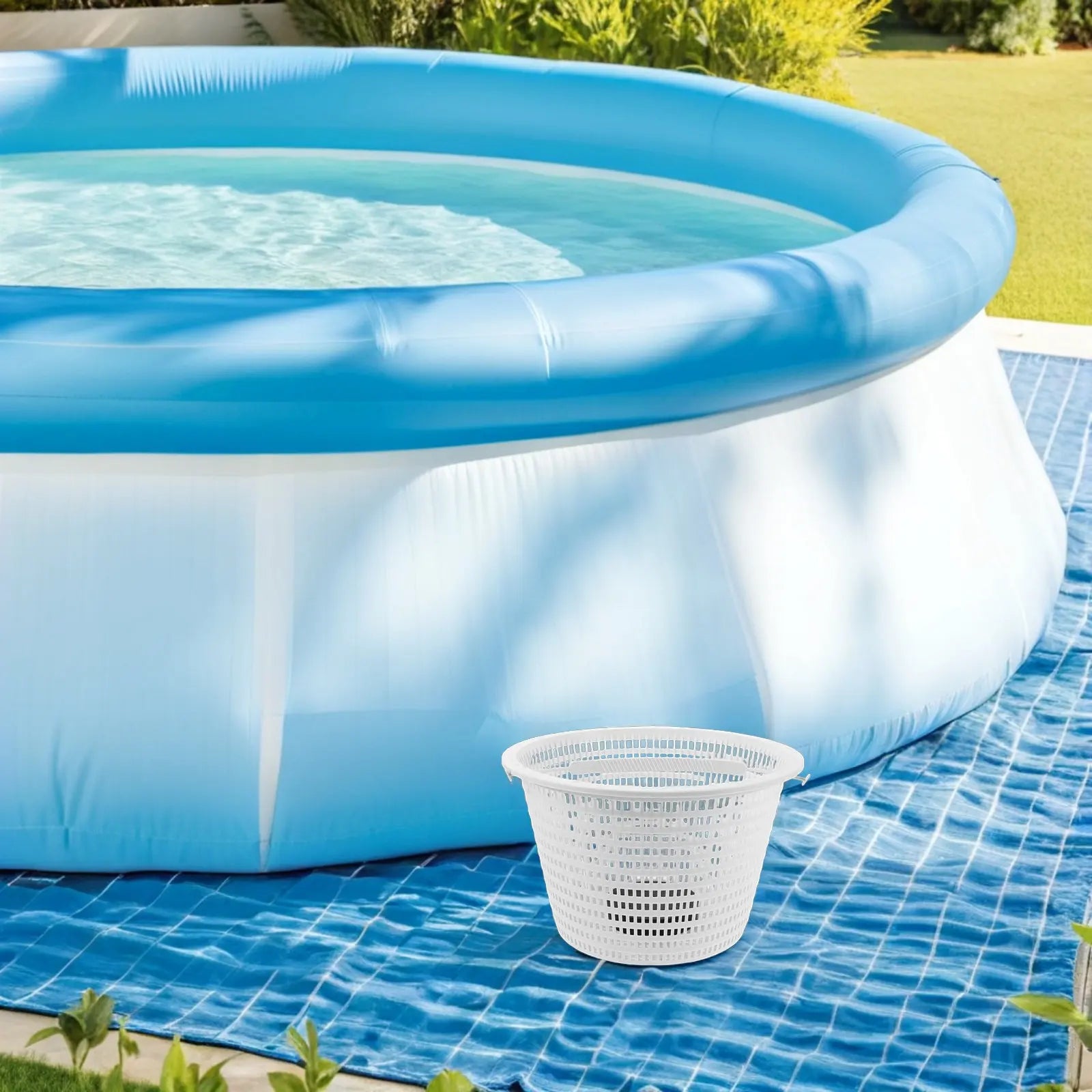 Swimming Pool Skimmer Basket 8.1 Inch Compatible with Hayward Sp1070 Anti Clogging Large Capacity Strainer Basket for Clear Peaceful Pleasures Health and Wellness