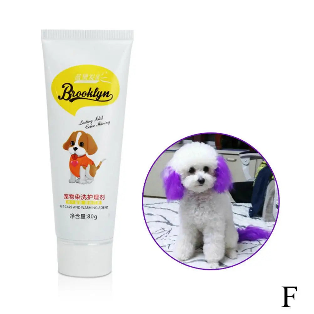 80g Pet Dog Cat Animals Hair Coloring Dyestuffs Dyeing Pigment Agent Supplies Peaceful Pleasures Health and Wellness Fascination
