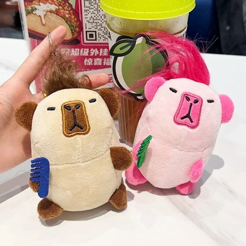 Kawaii Capybara Plush Keychain Bag Charm Pendant – Cute Gift