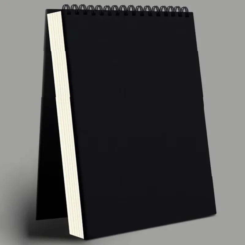 1 Pack 30-Sheets Top Spiral Bound Sketch Book Acid Free Art Sketchpad for Artistic Drawing Painting & Writing Peaceful Pleasures Health and Wellness black A4