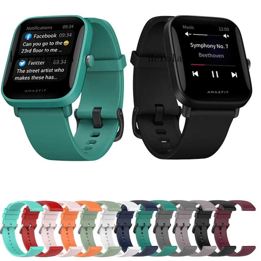 Silicone Watch Band 20mm 22mm for Amazfit Samsung Garmin Peaceful Pleasures Health and Wellness
