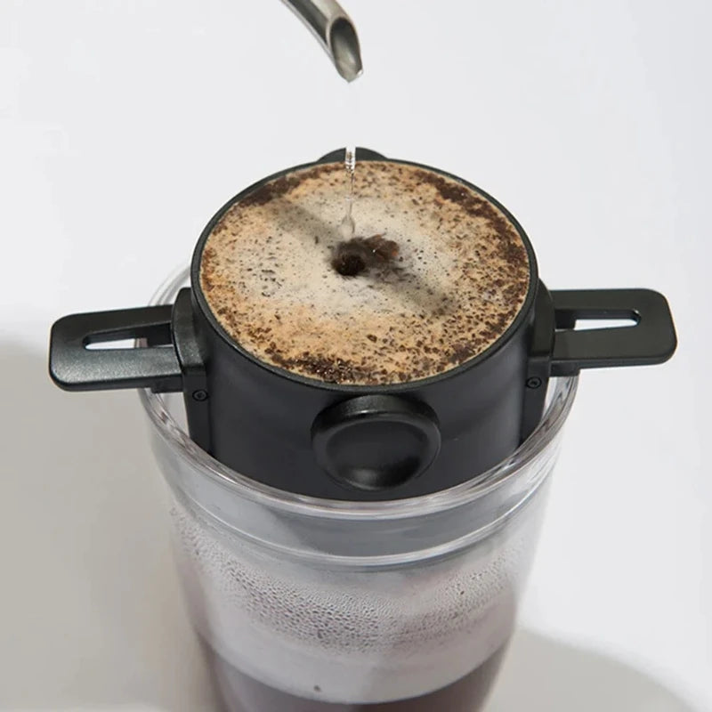 Foldable Portable Coffee Filter Coffee Maker Drip Coffee Tea Holder Reusable Paperless Pour Over Coffee Dripper Funnel brewer Peaceful Pleasures Health and Wellness