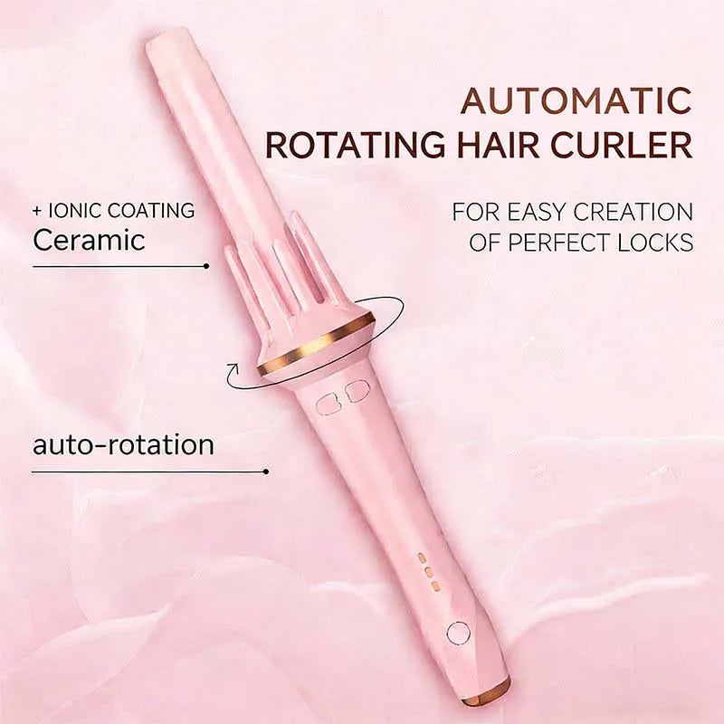 New Version Rotating Curling Iron Automatic Curling Wand For Waves Best Selling Rotation Hair Curler Portable Hair Curler Peaceful Pleasures Health and Wellness