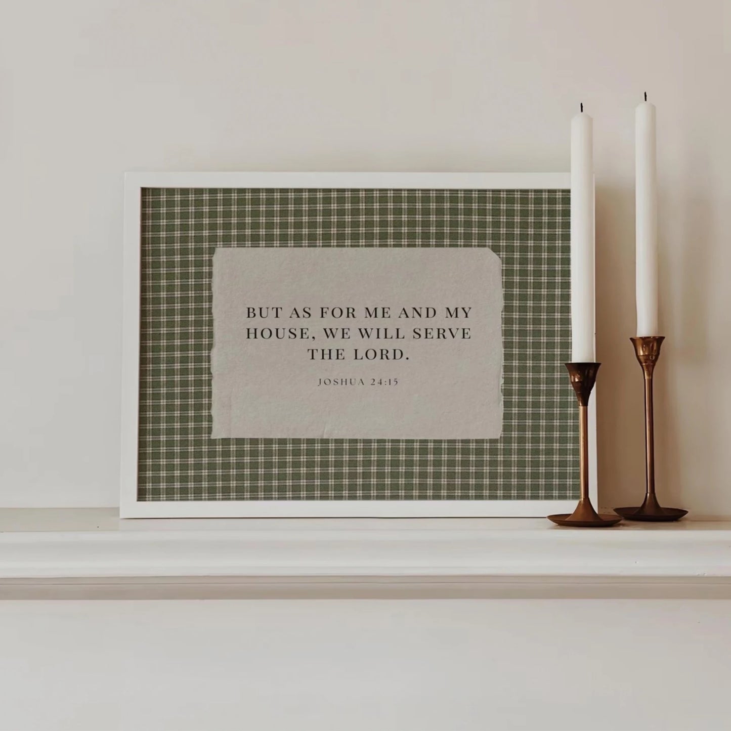"As For Me And My House" Christian Canvas Wall Art Print