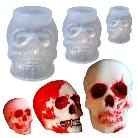 Halloween Scarface Skull Silicone Mold Multipurpose DIY Handmade Peaceful Pleasures Health and Wellness