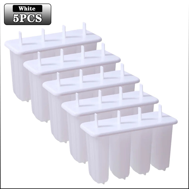 4-Compartment Popsicle Molds with Lid – DIY Ice Cream Maker
