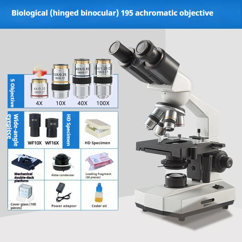 Three Eye Biological Microscope, Professional Level Optical and Electronic Laboratory, Specialized for Aquaculture Peaceful Pleasures Health and Wellness 3