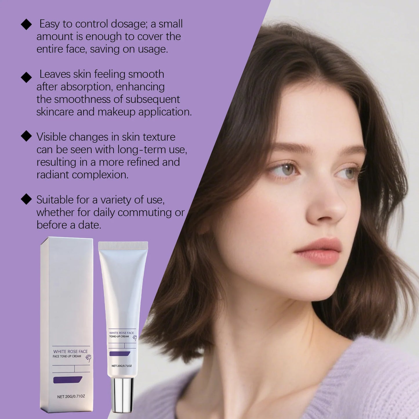 White Rose Day Cream – Niacinamide & Hyaluronic Acid Moisturizer