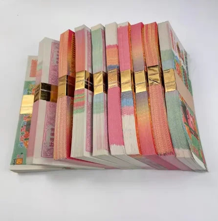 10 pacotes Ancestor Money Joss Paper Hell Bank Notes Sacrificial Offerings Connection with Your Ancestor Bring Good Fortune Peaceful Pleasures Health and Wellness 10 pacotes