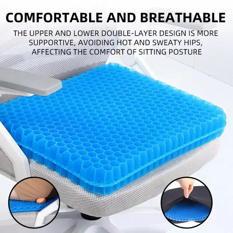Honeycomb Gel Seat Cushion – Breathable TPE Support for Any Chair
