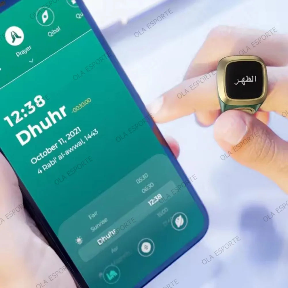 Smart Zikr Ring – Digital Tasbih, Qibla & Prayer Reminder