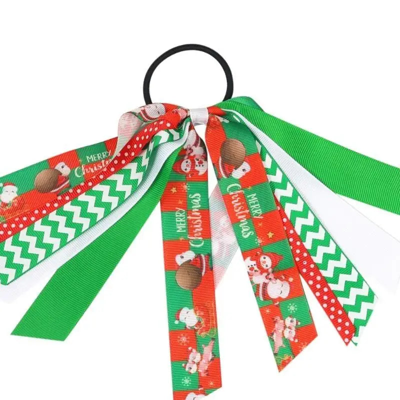 Christmas Silk Scrunchies for Girls – Festive Ponytail Holders