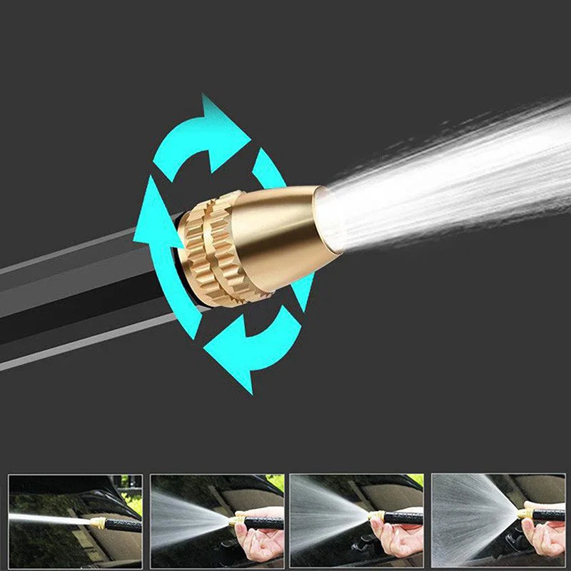 High Pressure Car Wash Water Gun New Copper-plated Nozzle Thick Long Rod Home Car Dual Pressure Car Wash Peaceful Pleasures Health and Wellness
