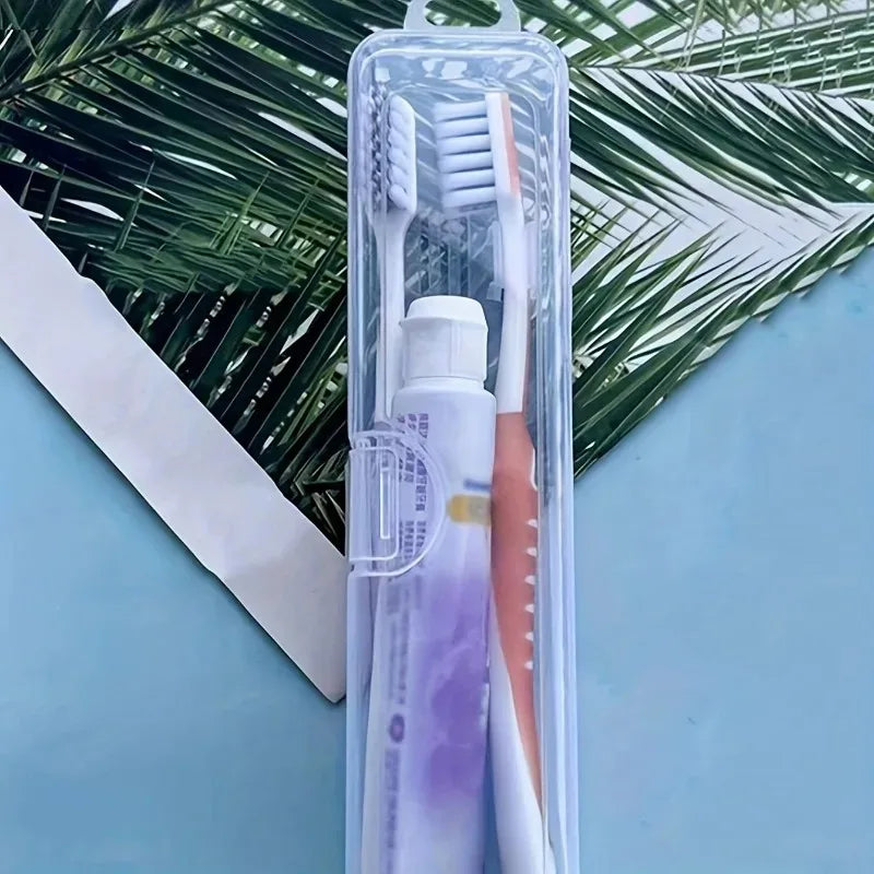 Toothbrush Box Transparent Organizer Case Travel Portable Toothbrush Holder Plastic Toothpaste Box Storage Container Peaceful Pleasures Health and Wellness Default Title