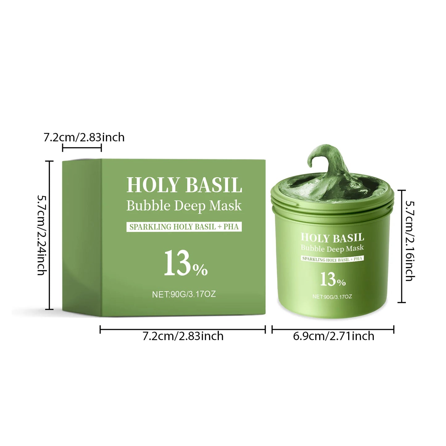 Basil Bubble Mud Mask – Blackhead, Oil Control & Pore Cleanser