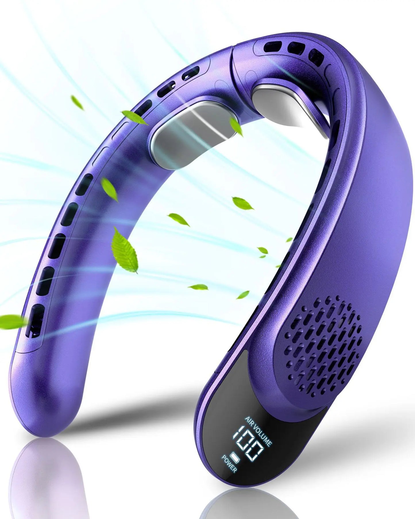 URGGU 4000mAh Portable Neck Fan – 3-Speed USB Rechargeable