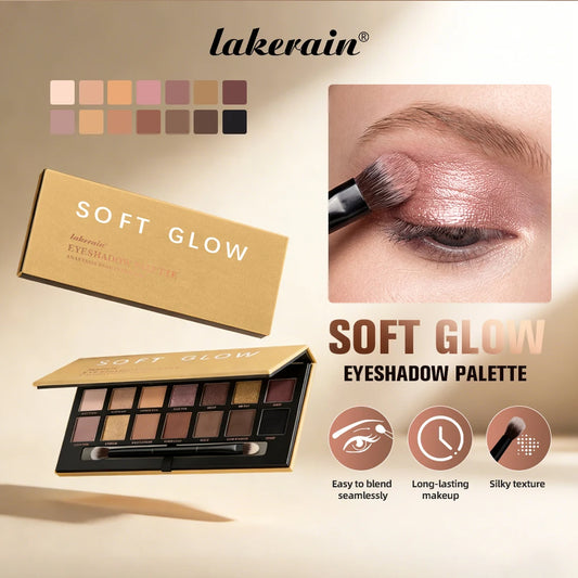 Soft Glow Eyeshadow Palette 14 Color Tones Natural Gentle Long lasting Eye Makeup Effect High Color Rendering Eyeshadow Palette Peaceful Pleasures Health and Wellness