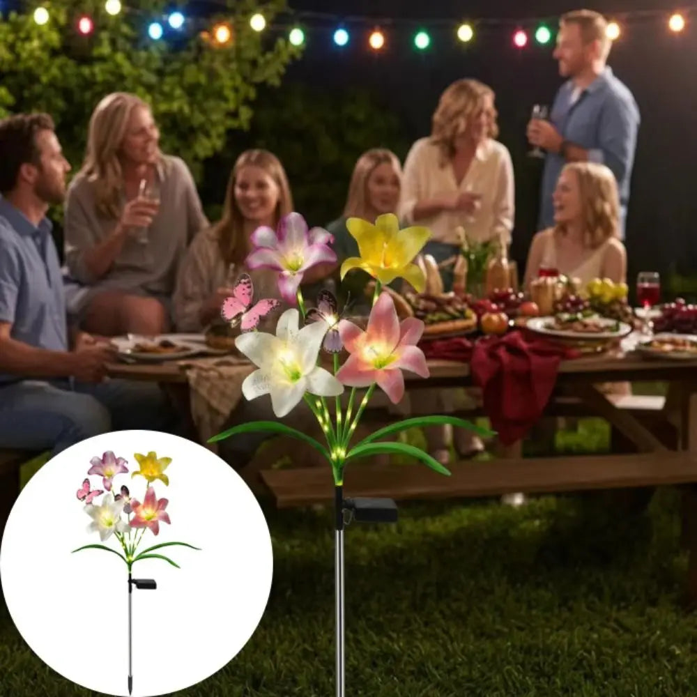 Solar Butterfly Flower Garden Stake Light – Color Changing