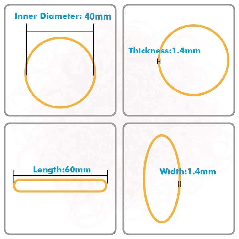 Yellow 40mm Rubber Bands – Bulk Office, Mail & Packaging