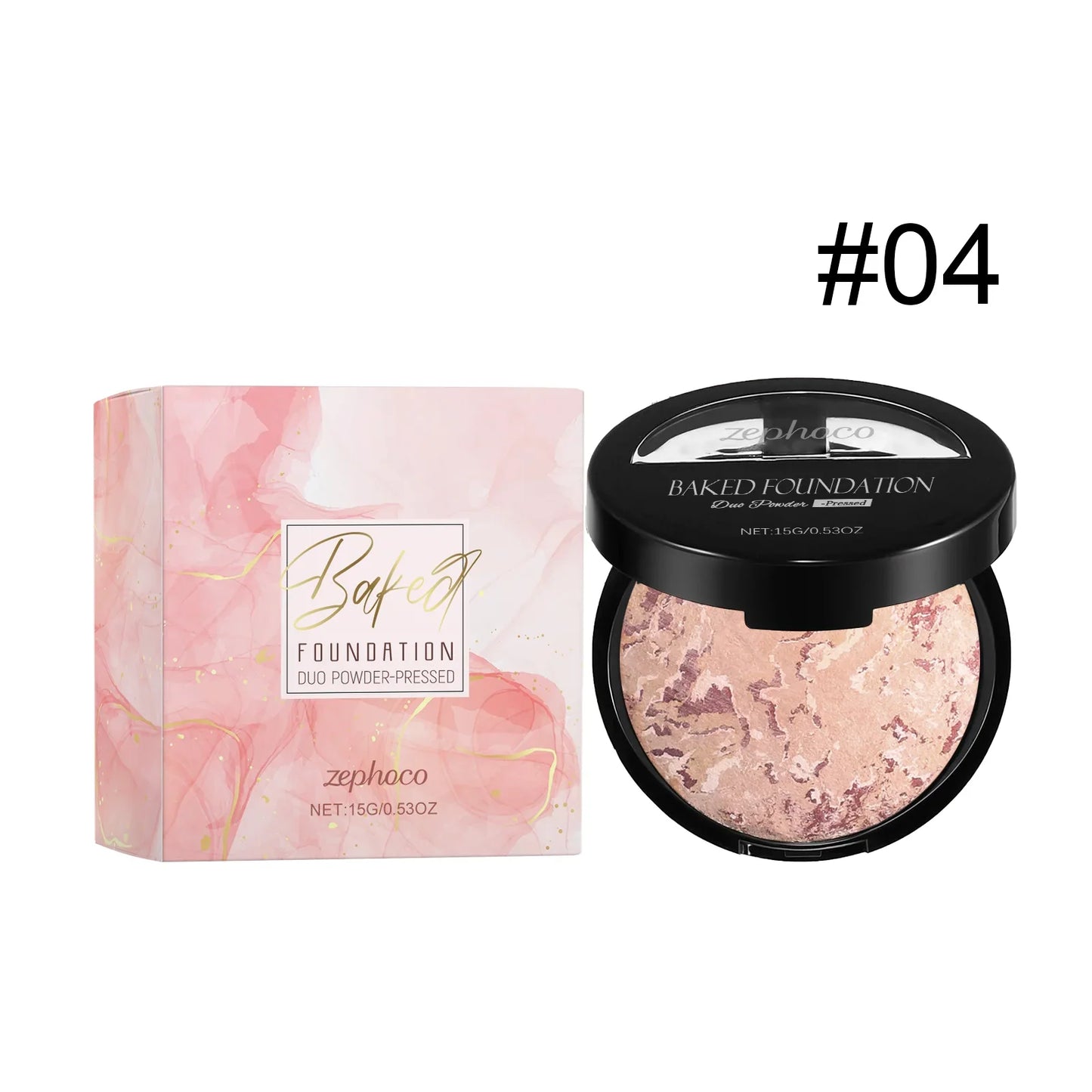 Zephoco Matte Baked Powder Foundation – Oil Control & Colour Correct