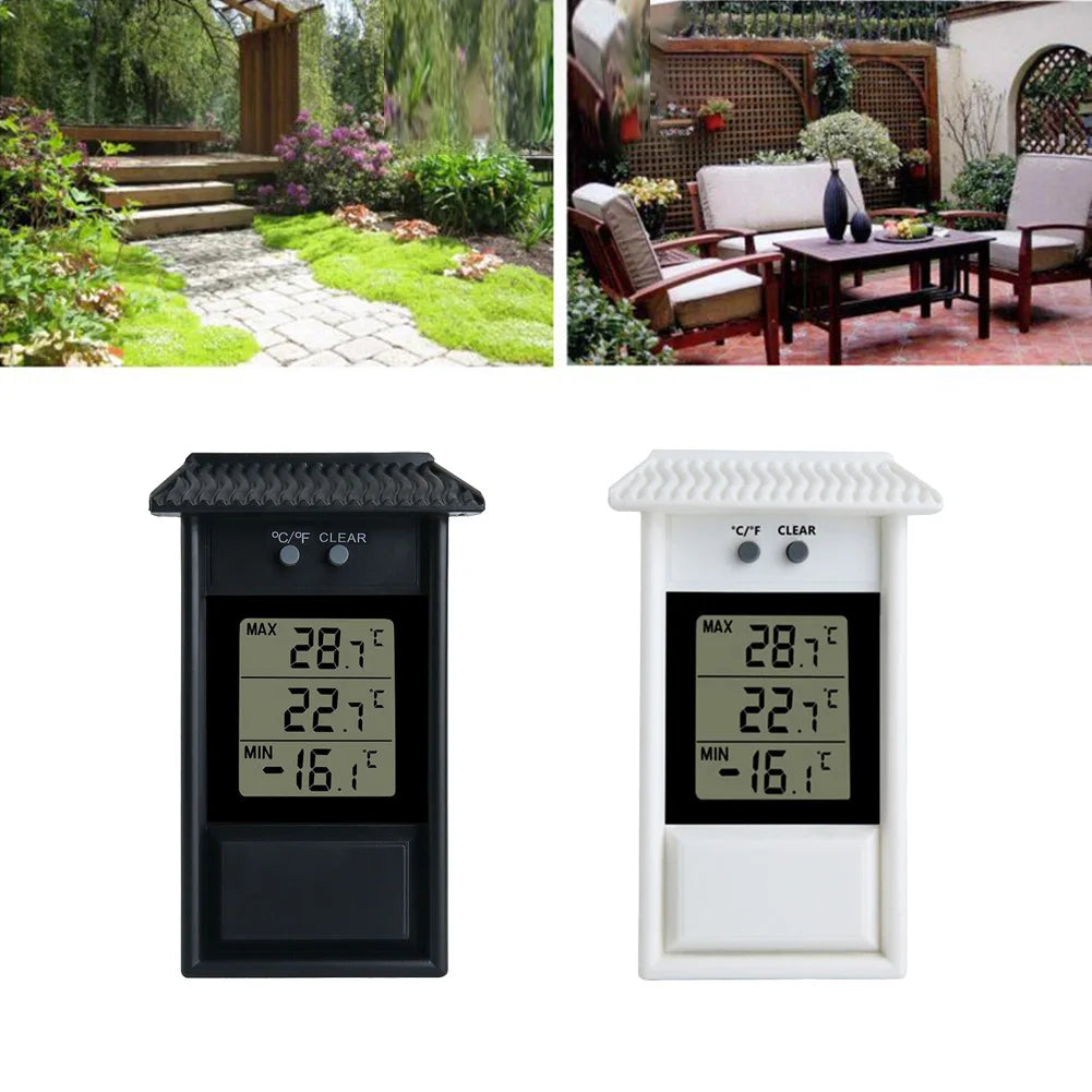 Digital Max Min Thermometer – Indoor Outdoor Greenhouse Wall Mount