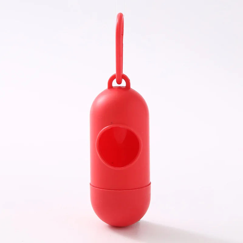 Portable Pet Waste Bag Dispenser Pill Shape Bullet-Shaped Garbage Box Cats Dogs Poop Extractive Clean-up Bags Outside Walking Peaceful Pleasures Health and Wellness Potty Picker C