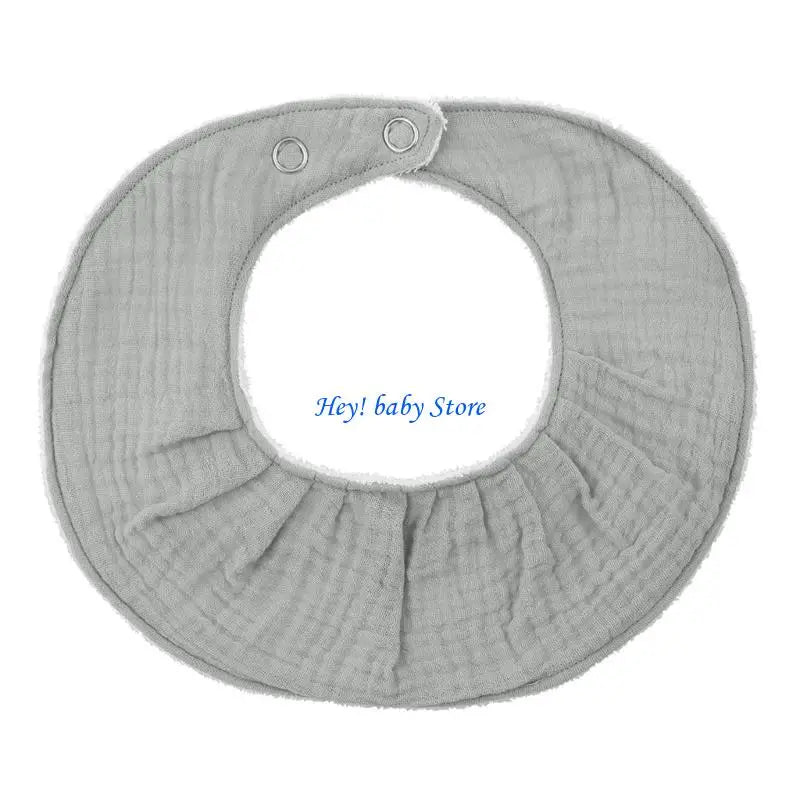 Newborn Cotton Bandana Bib – Adjustable Button Burp Cloth