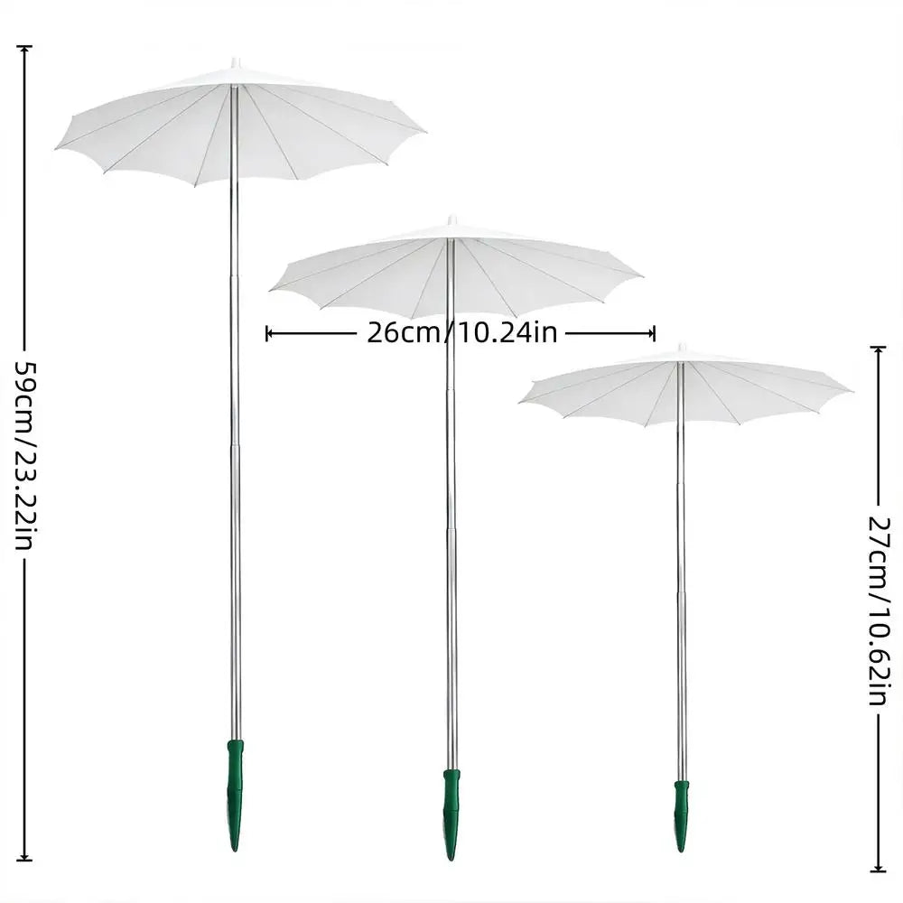 Plant Umbrella 3 Piece Retractable Sun Shade Umbrella Shade For Potted Plants For Garden Balcony Seedlings Flower Beds Peaceful Pleasures Health and Wellness Blue China Mainland