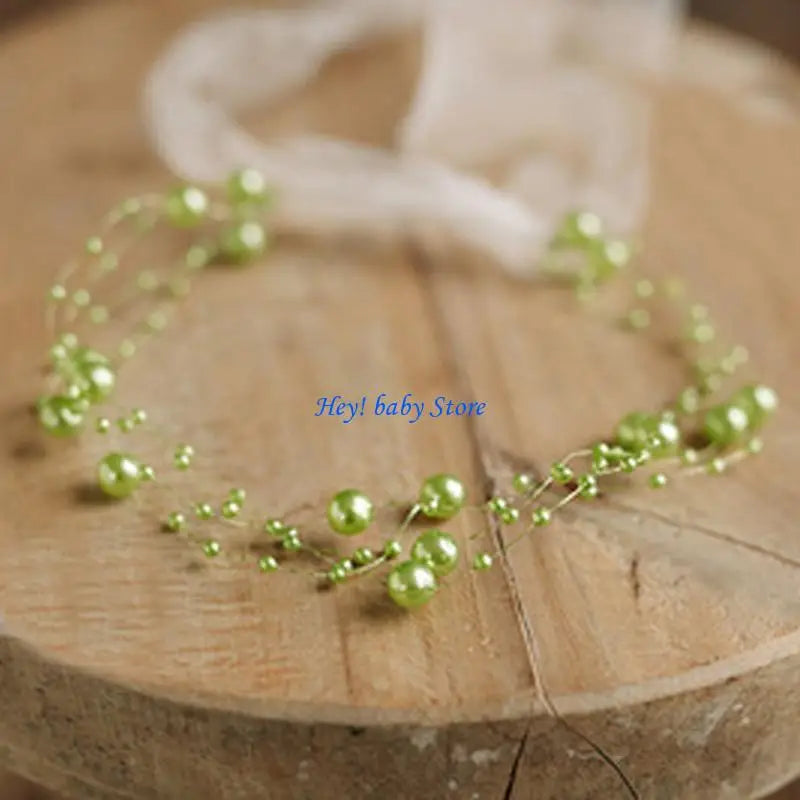 Baby Pearl Headband | Newborn Photoshoot Hair Tieback