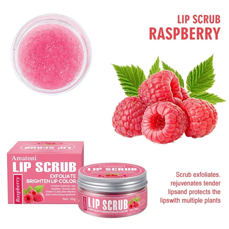 Exfoliating Lip Scrub 30g | Raspberry, Vanilla, Coconut & Watermelon
