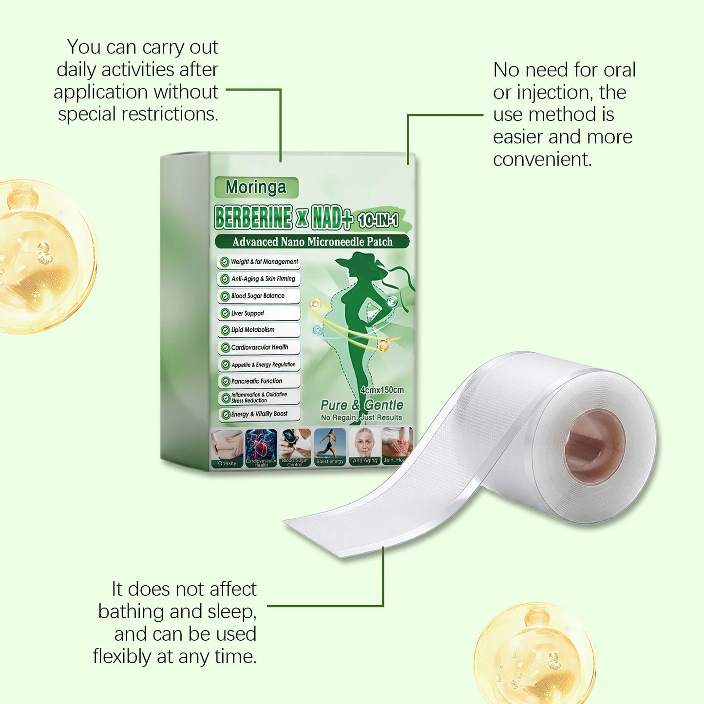 Microneedle Body Care Patch 4cm×150cm – Breathable & Cuttable
