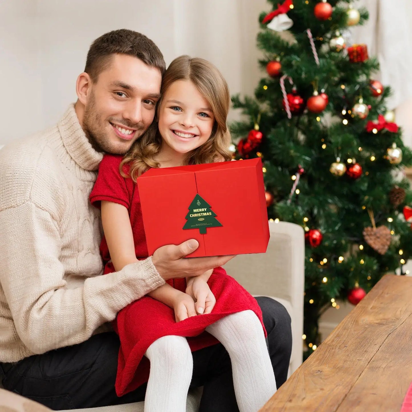 Reusable Christmas Gift Box | Festive Kraft Paper Storage