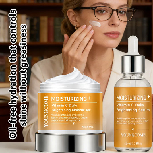 Vitamin C Serum & Moisturizer Set – Brighten & Hydrate Skin Vitamin C Serum Set Oasis Select
