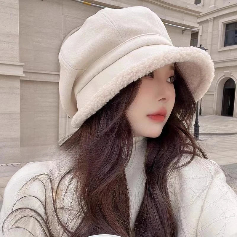 Women's Winter Fleece Bucket Hat – Warm One Size Fisherman