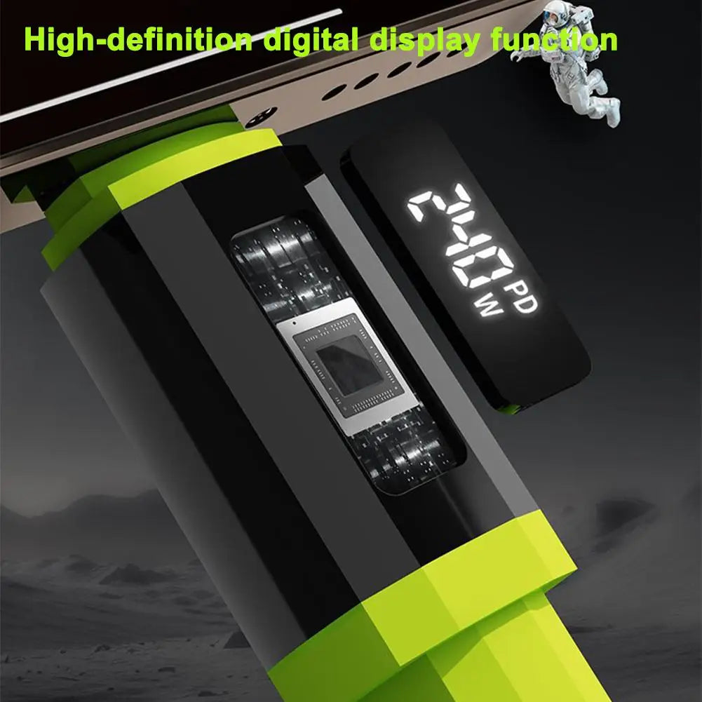 240W USB-C Fast Charging Cable with Digital Power Display 1.5M