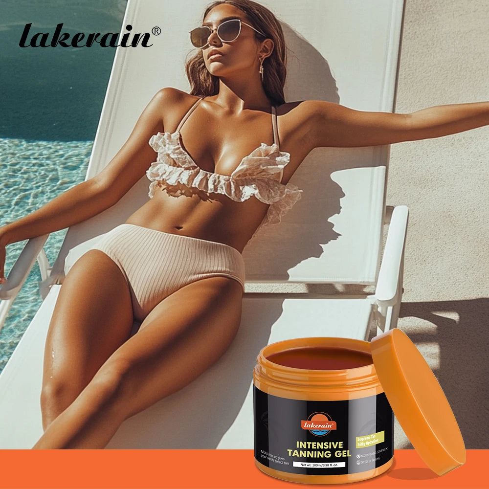 Lakerain Intensive Tanning Gel Body Cream Bronze Tanning Lotion Carroten Effective Sun Aid Take In Sunlight Moisturizing Cream Peaceful Pleasures Health and Wellness