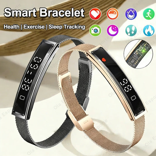 Health Smart Bracelet Men Women Fitness Sports Band Stress Test HRV Monitor Waterproof Pedometer Smart Watch for Android iOSMA27 Peaceful Pleasures Health and Wellness