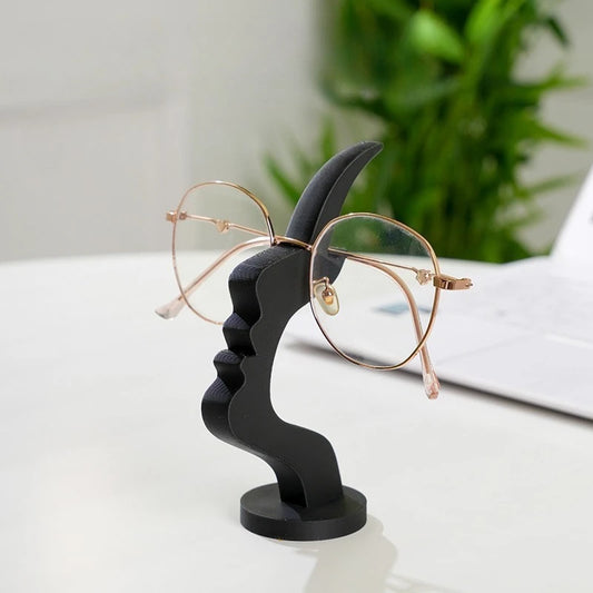 Face Shaped Eyeglass Holder | Desktop Glasses Stand Organizer Eyeglass Stand Peaceful Pleasures Health and Wellness