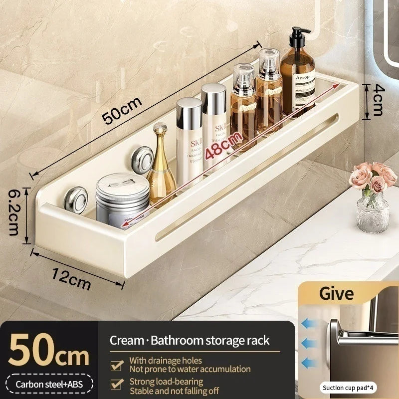 No-Drill Suction Cup Wall Shelf | Bathroom Shower Organizer