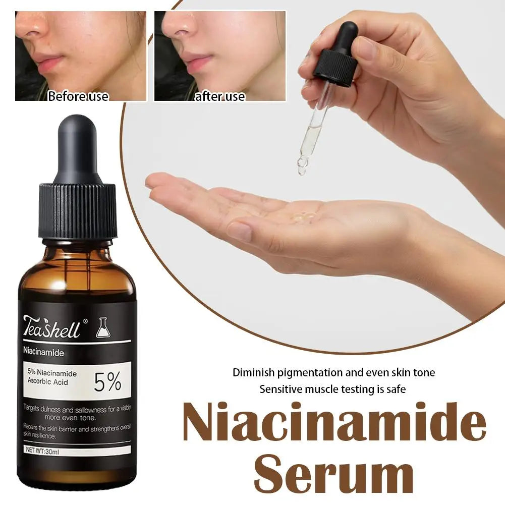 Teashell Serum 5% Niacinamide & Arbutin 30ml Fade Dark Spots Skin Moisturizing Hydration Sensitive Skin Peaceful Pleasures Health and Wellness