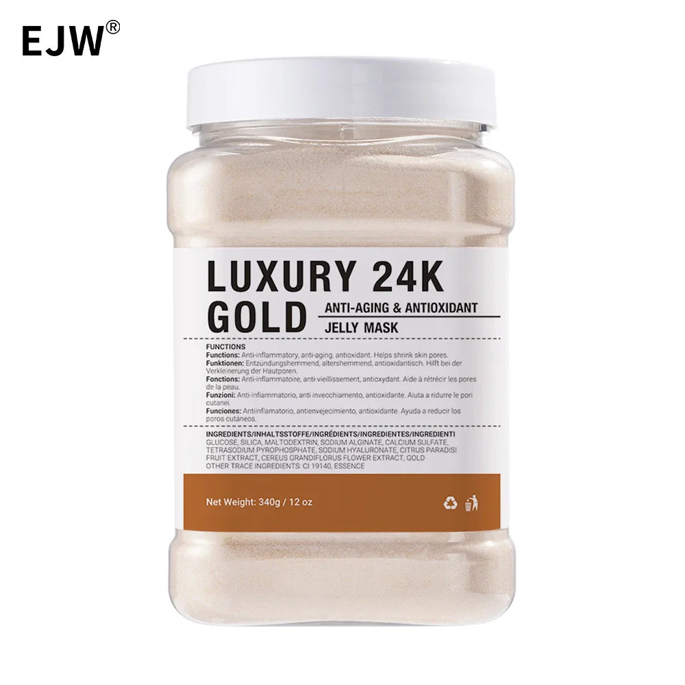24K Gold Anti-Aging Jelly Mask Powder – Peel-Off Hydro Face Mask
